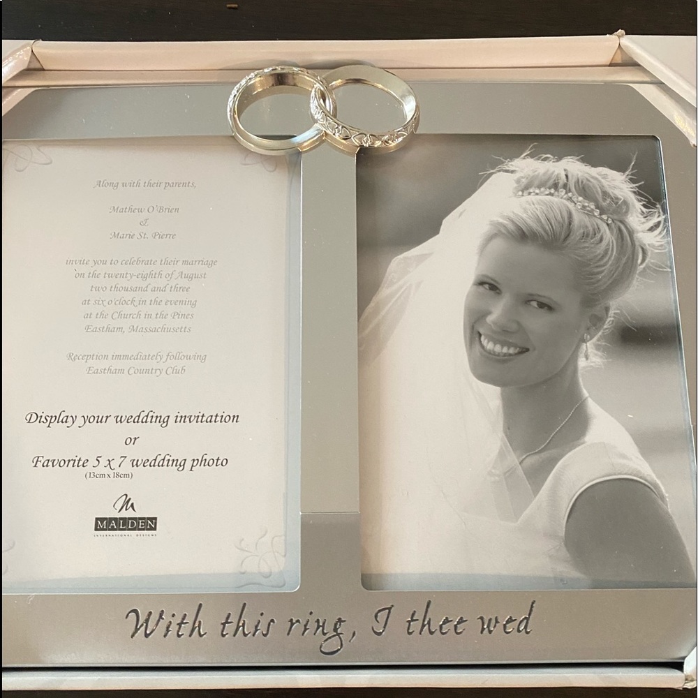 Dual 5x7 wedding frame